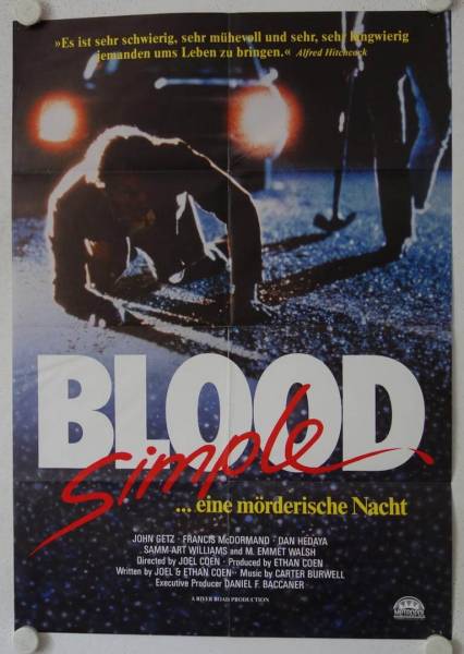 Blood Simple original release german movie poster